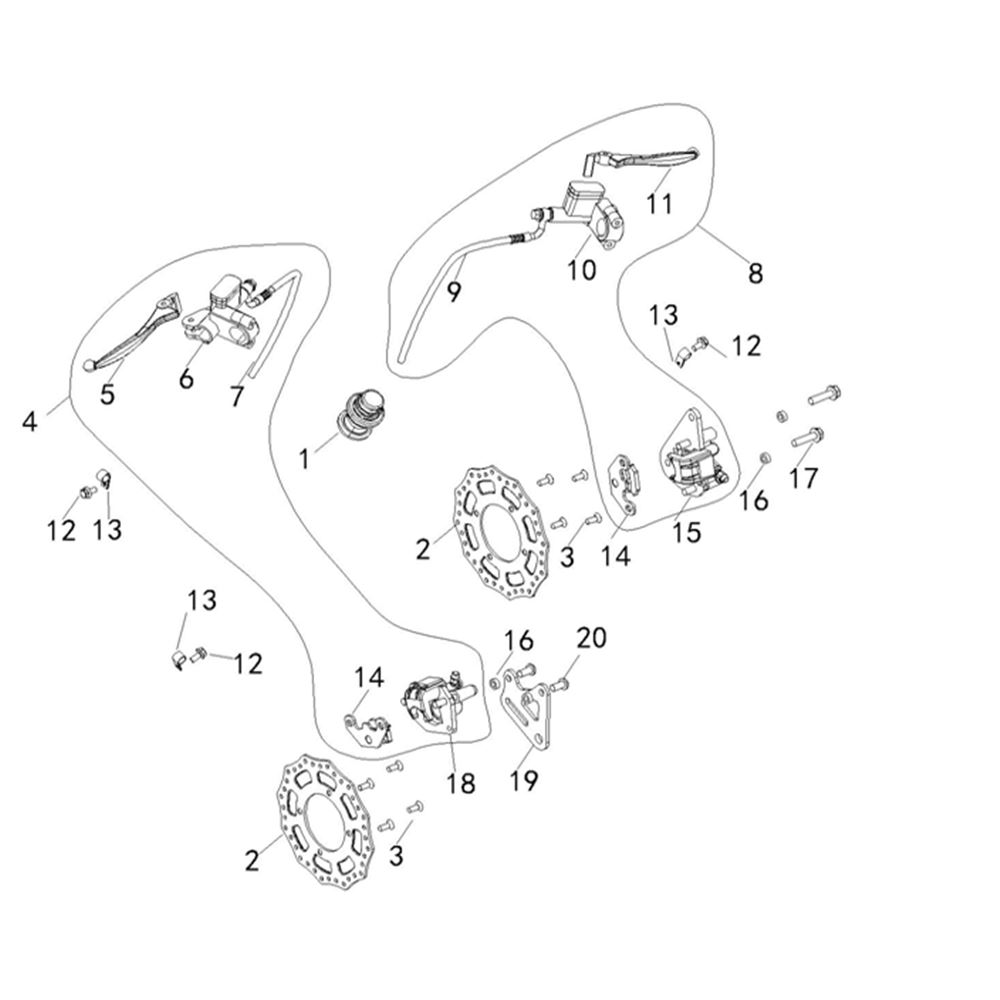 10TEN MX-E BRAKE PARTS