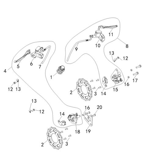 10TEN MX-E BRAKE PARTS