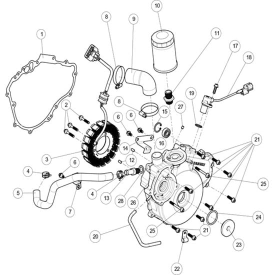 LEFT CRANKCASE COVER SUB-ASSY
