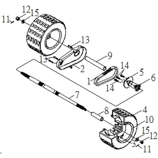 REAR WHEEL & AXLE
