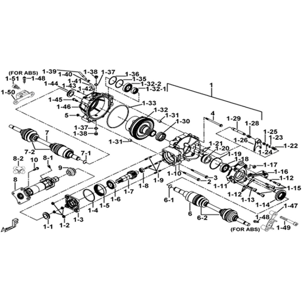 REAR DIFFERENTIAL ASSY.(FOR LOCK)