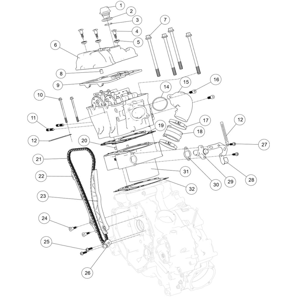 CYLINDER AND CYLINDER HEAD