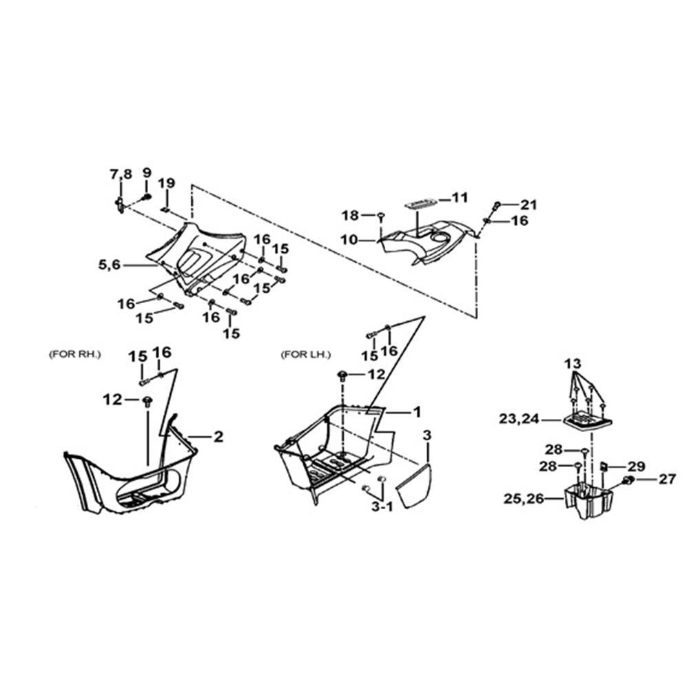 FOOTBOARD & TANK PLASTIC
