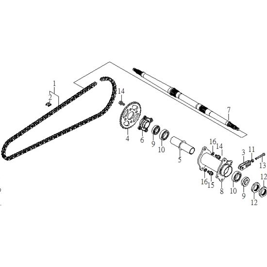 REAR HUB & AXLE