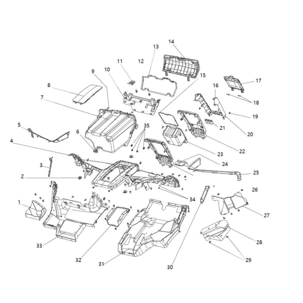 INTERNAL RUBBER AND PLASTIC PARTS
