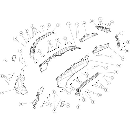 REAR PLASTIC PARTS