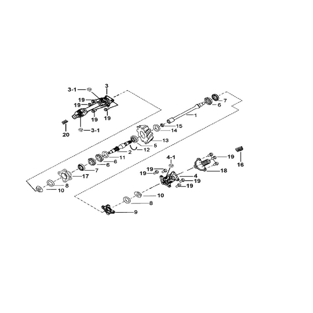 TRANSMISSION SYSTEM ASSY.