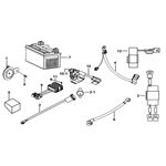 BATTERY. HORN. RELAYS. RECTIFIER