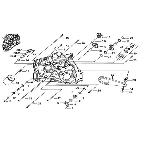LH CRANKCASE