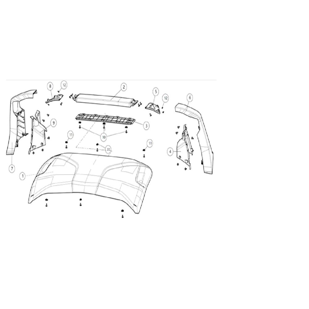 REAR UPPER RUBBER AND PLASTIC PARTS