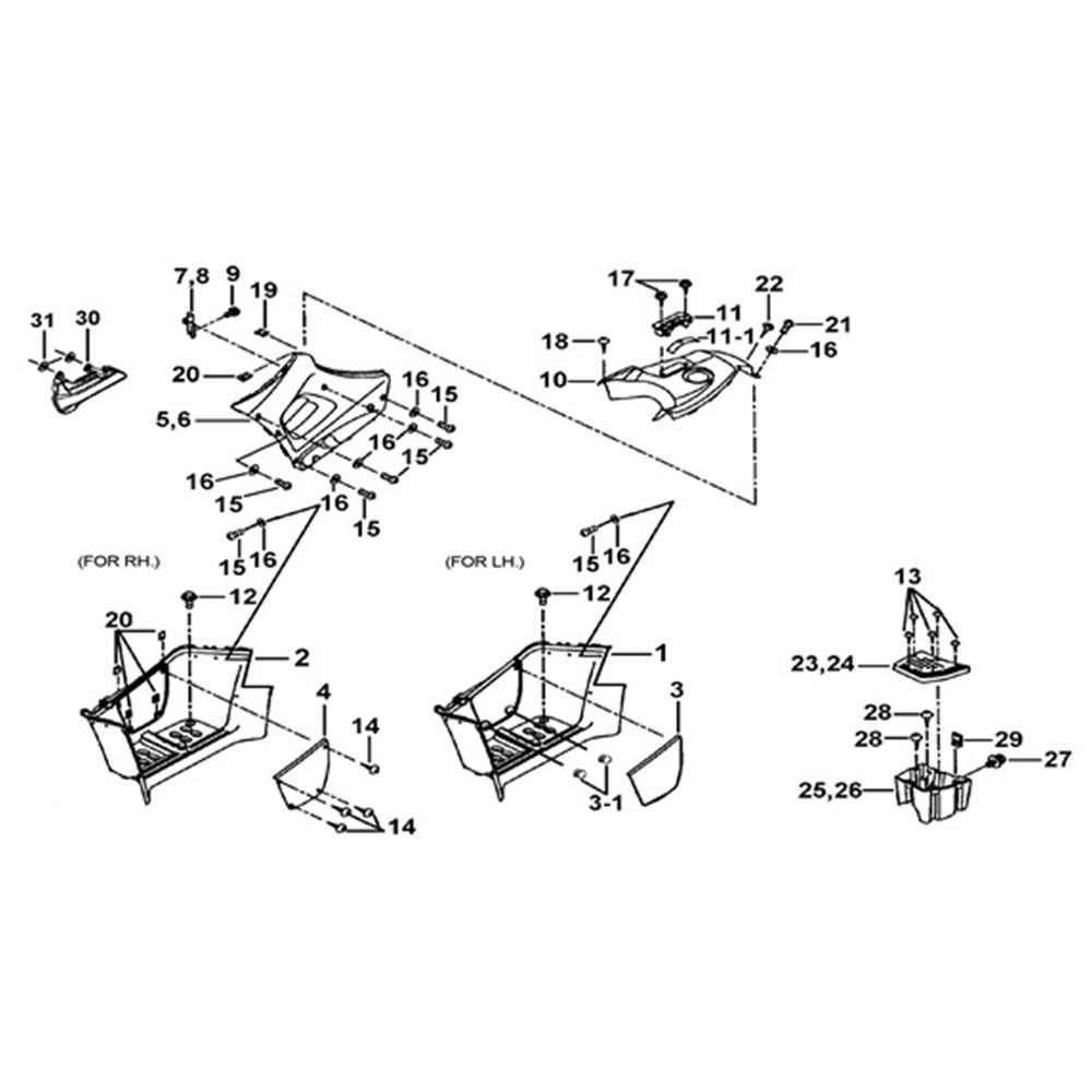 FOOTBOARD & TANK PLASTIC