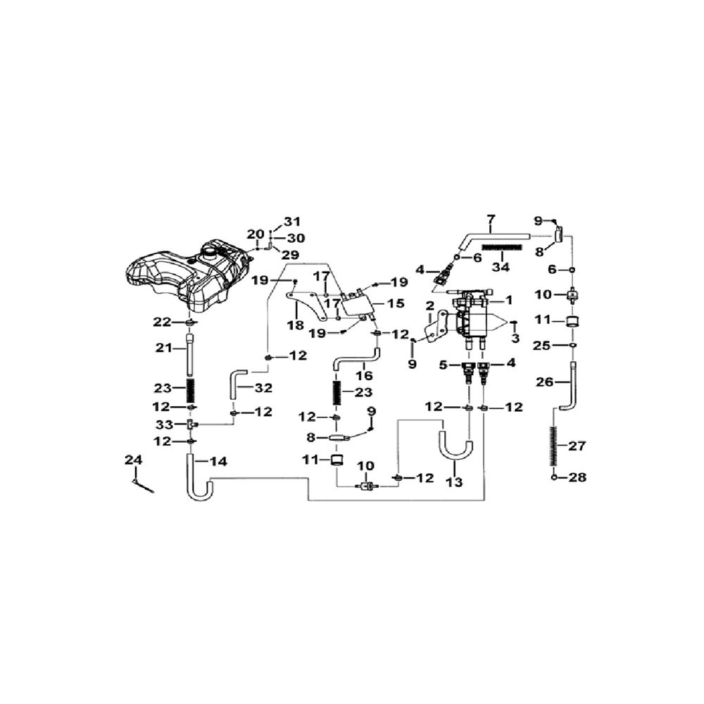 FUEL SYSTEM (FOR 009174~014509) AND 014788~014887