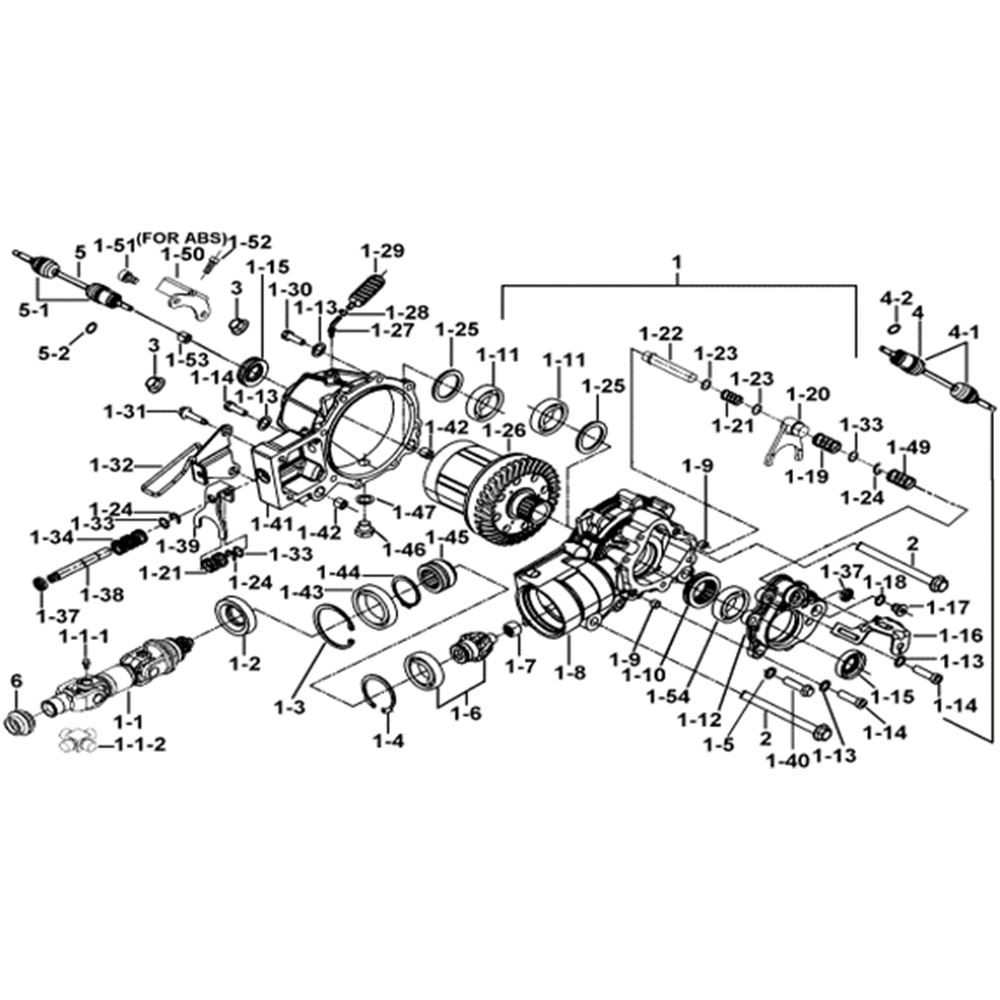FRONT DIFFERENTIAL ASSY.(FOR LOCK)