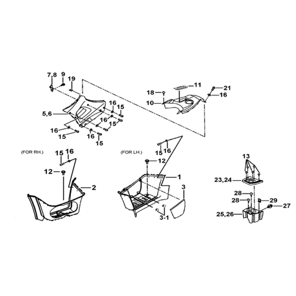 FOOTBOARD & TANK PLASTIC