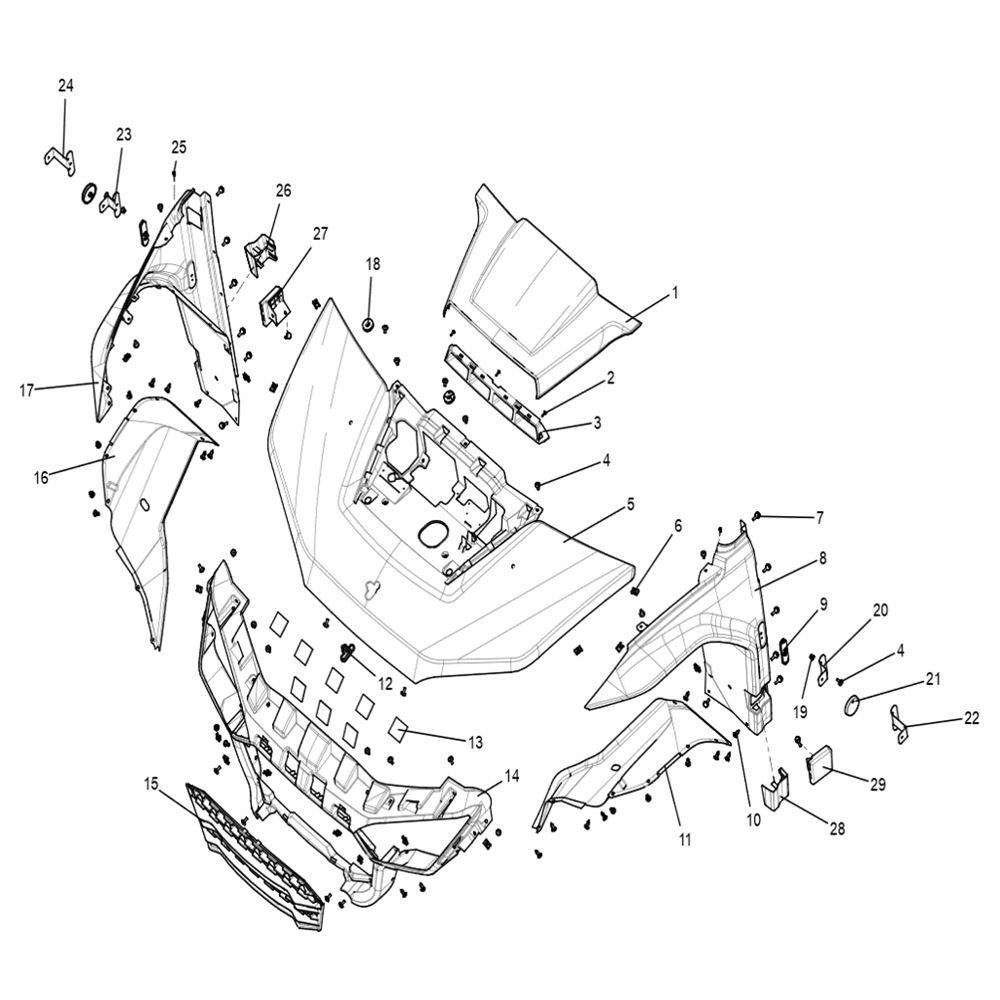 FRONT PLASTIC PARTS