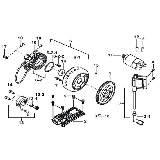 STARTER. MAGNETO. ECU. COIL