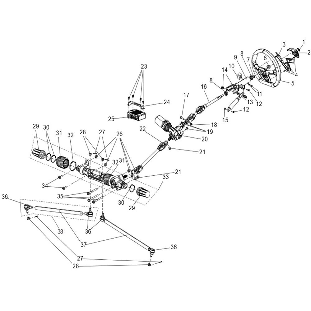 STEERING SYSTEM (NARROW VEHICLE VERSION)