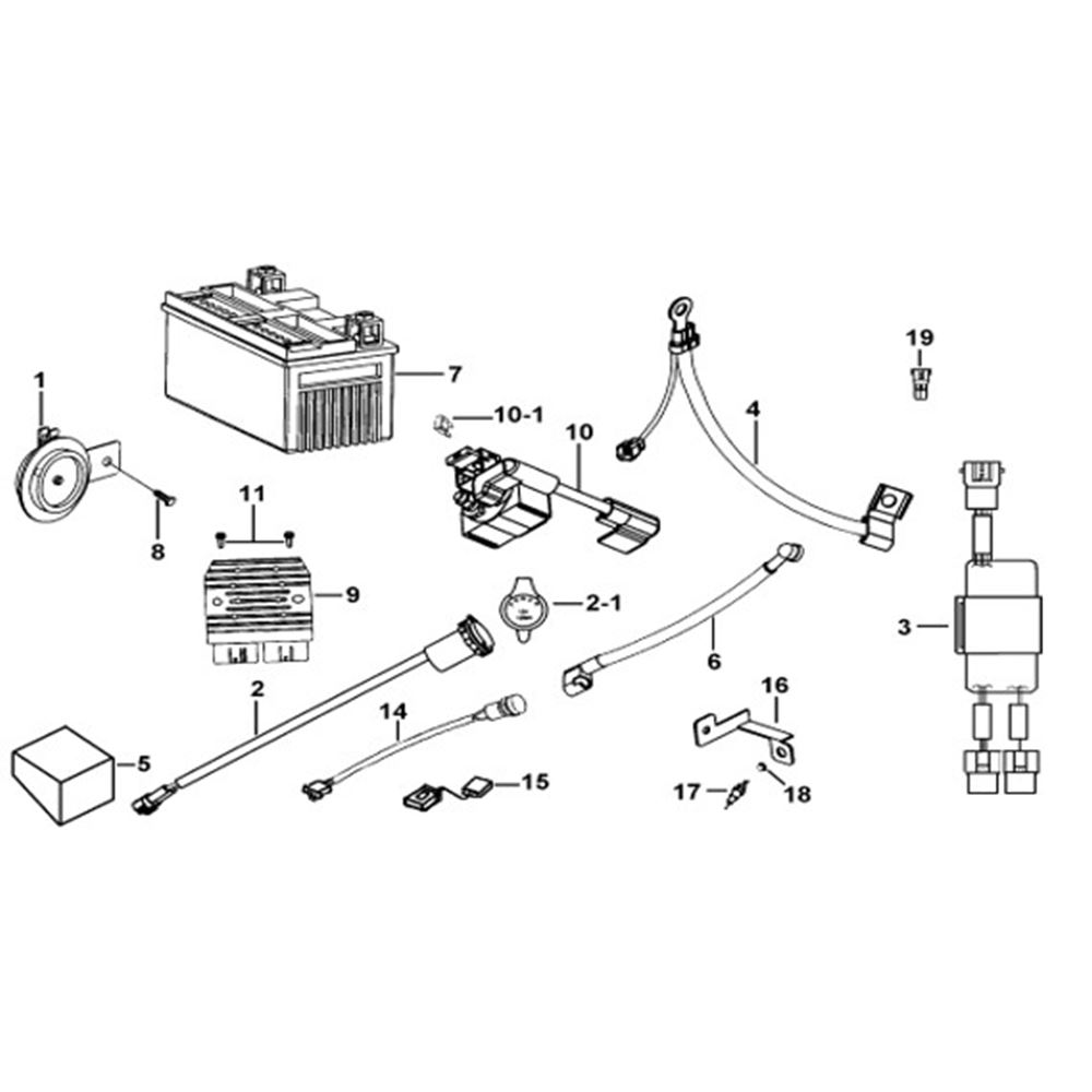 BATTERY、HORN、RELAY、RECTIFIER