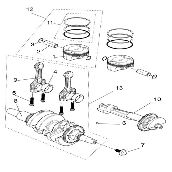 CRANKSHAFT CONNECTION ROD & PISTON ASSEMBLY