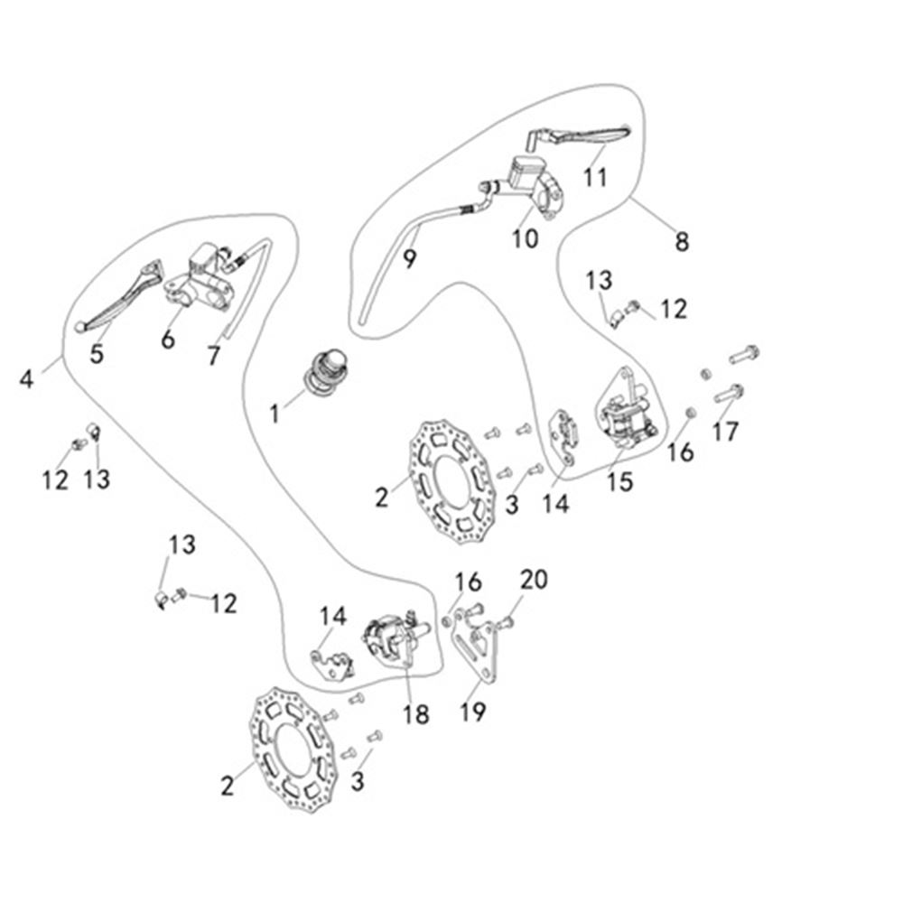 10TEN MX-E BRAKE PARTS