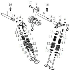 CAMSHAFT, VALVES
