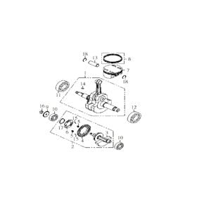 CRANKSHAFT, PISTON