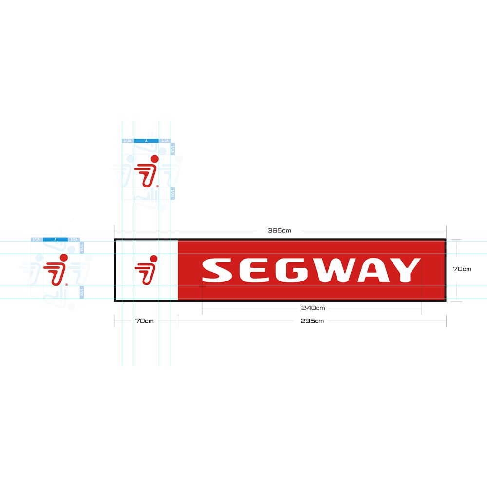 Outdoor Illuminated Segway Logo Sign