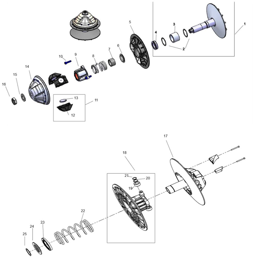 CVT COMPLETE PULLY ASSEMBLIES