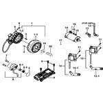 MOTOR STARTING、FLYWHEEL MAGNETO、ECU