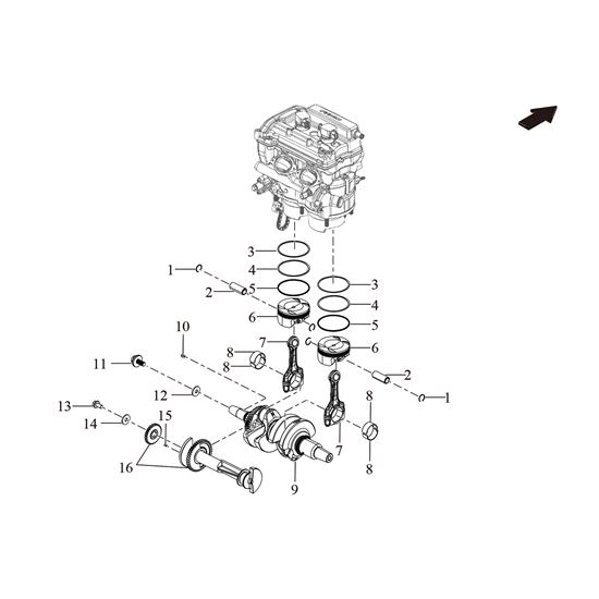 CRANKSHAFT ROD AND PISTON AT10