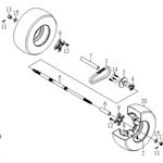 REAR WHEEL & AXLE