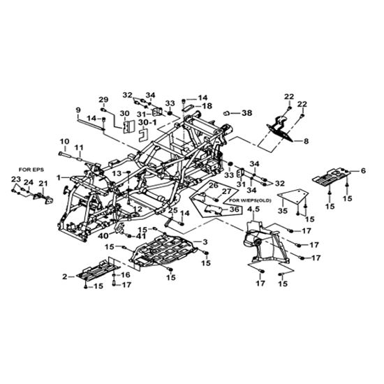 FRAME (FOR ←007984 AND W- EVOR ABSORBER)