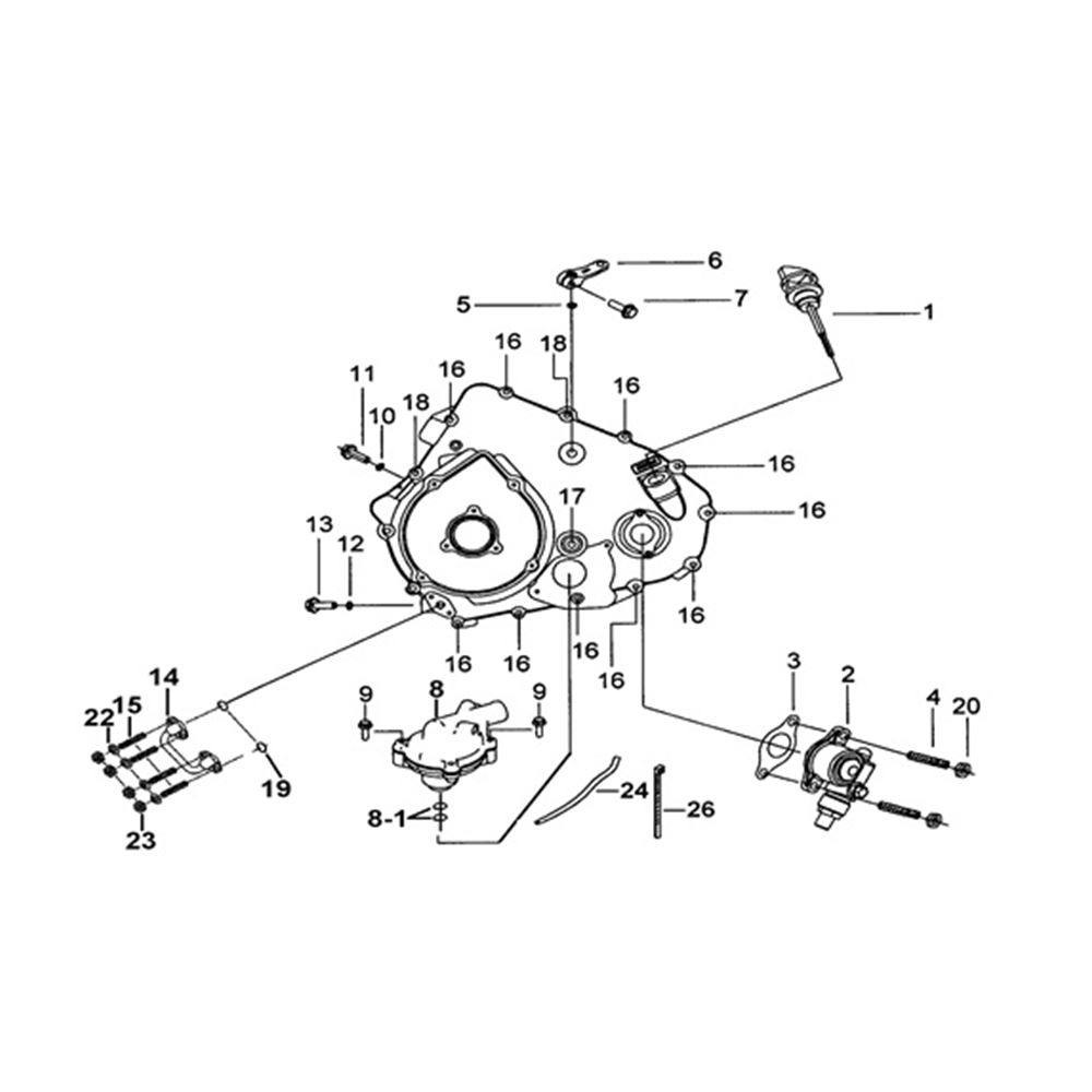 L CRANKCASE COVER