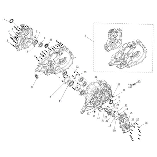 GEARBOX COMBINATION (WITH DIFF)