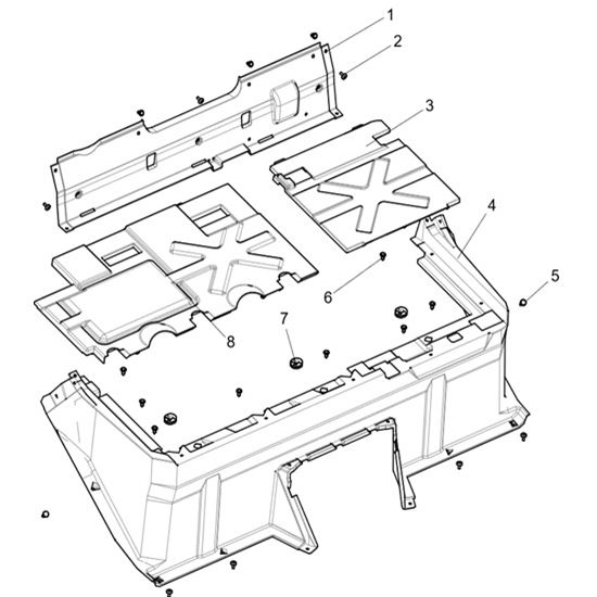 PLASTIC PARTS UNDER THE SEAT