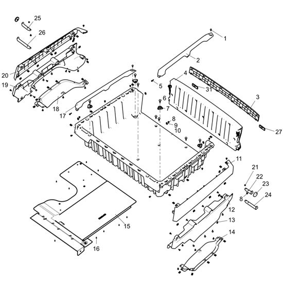 REAR CARGO BOX COMPONENTS