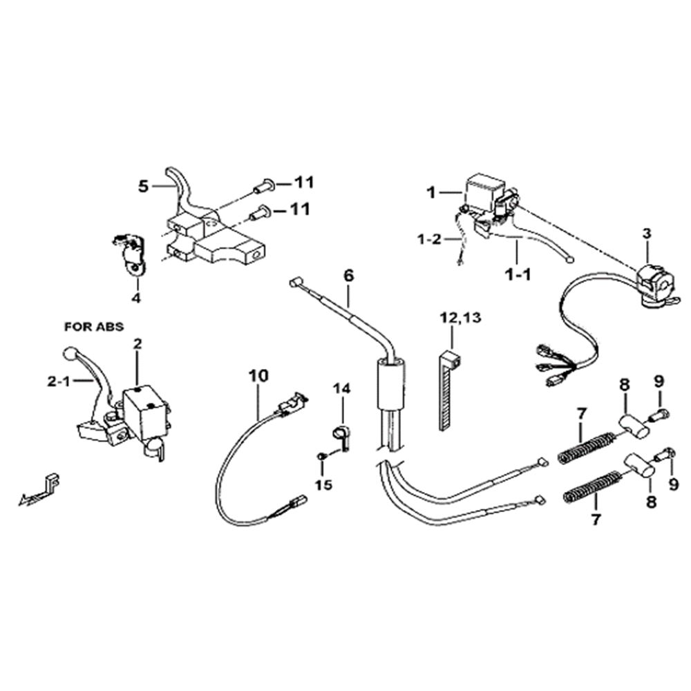 MASTER CYLINDER ASSY. (REAR DIFF. W LOCK, ABS)