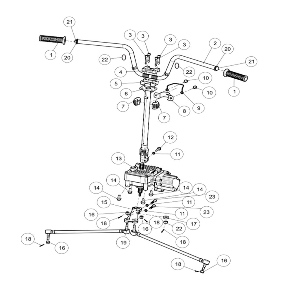 Steering system, narrow version