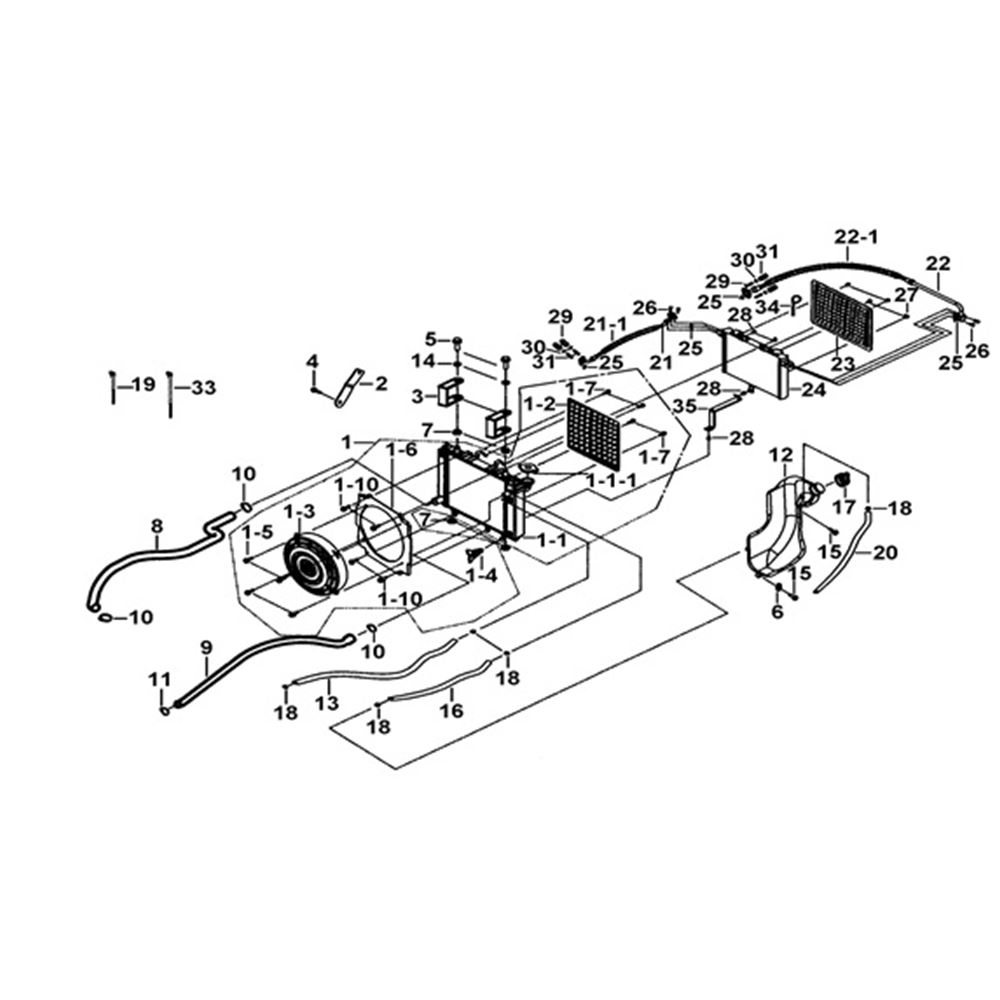 RADIATOR ASSY AND COOLING FAN