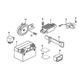 Battery, Relay, Horn, Rectifier