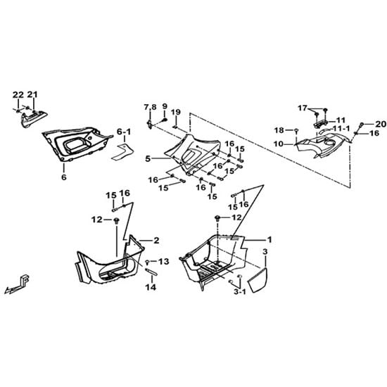 FOOTBOARD & TANK PLASTIC