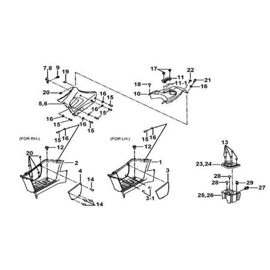 FOOTBOARD & TANK PLASTIC