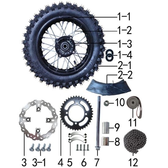 REAR WHEEL ASSY