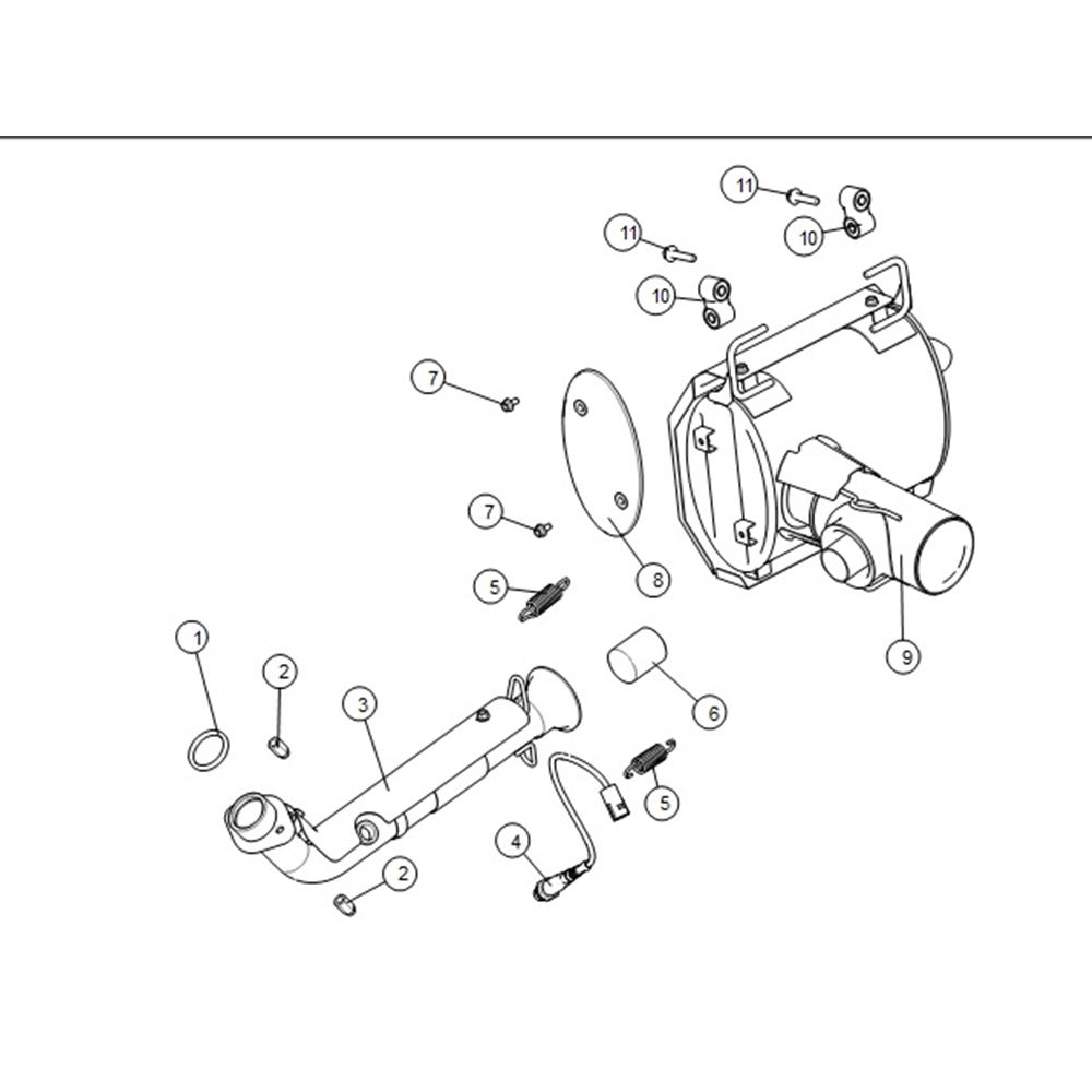 EXHAUST ATV6 L