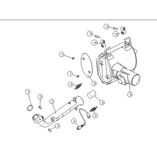 EXHAUST ATV6 L