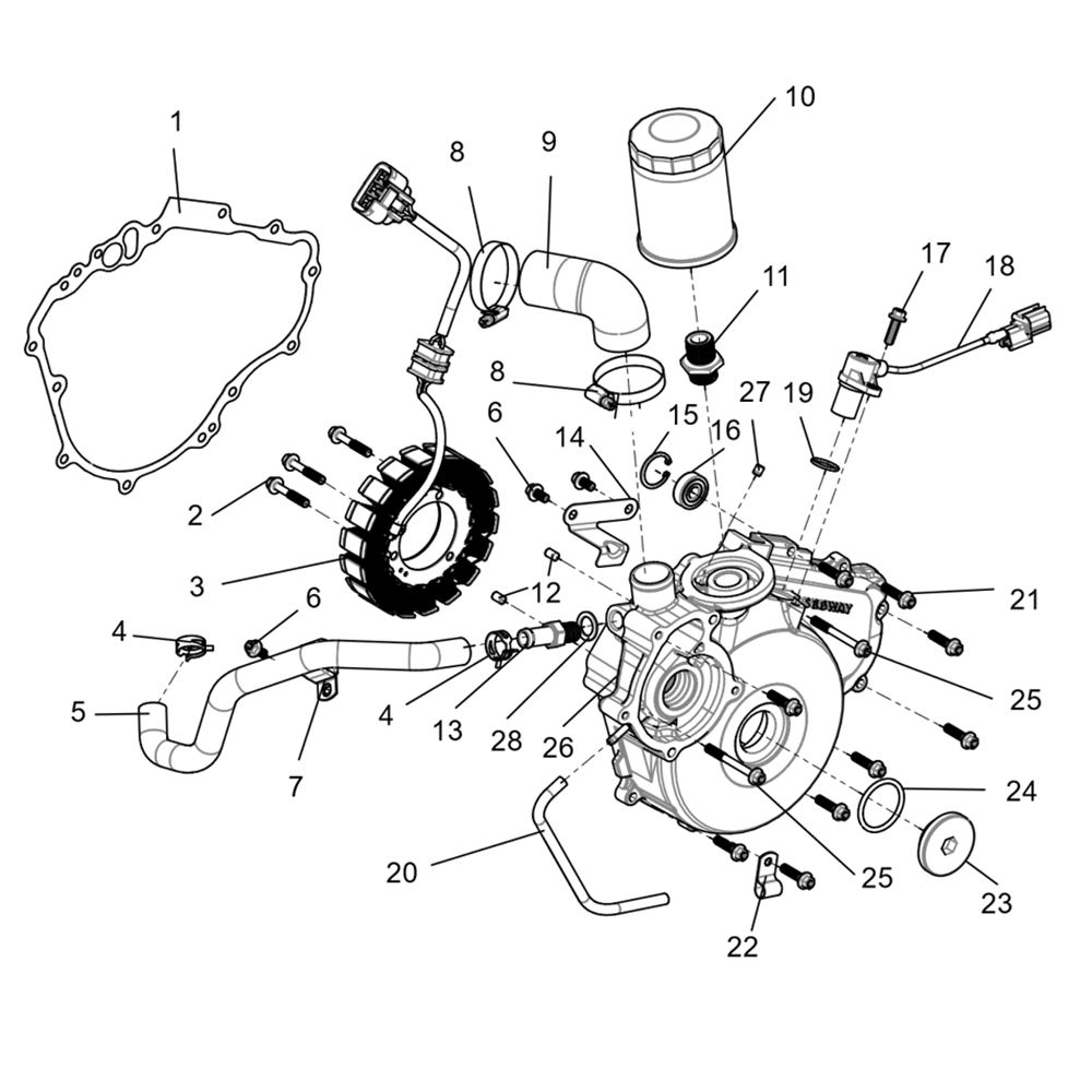 LEFT CRANKCASE COVER SUB-ASSEMBLY
