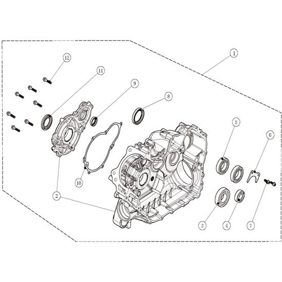RIGHT CRANKCASE KIT