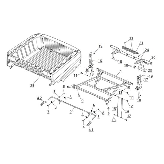 REAR CARGO BOX ASSEMBLY - EU STANDARD