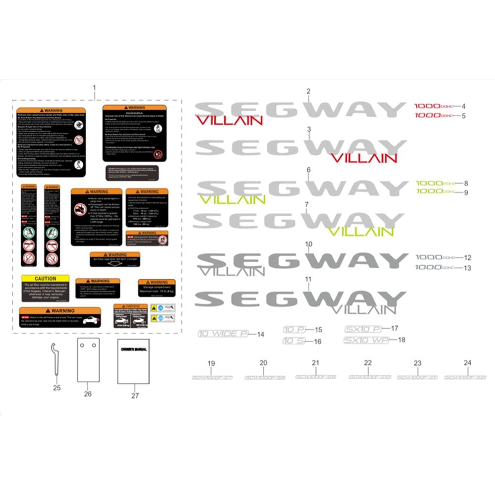 STICKERS, ACCESSORIES & ON-VEHICLE TOOLS