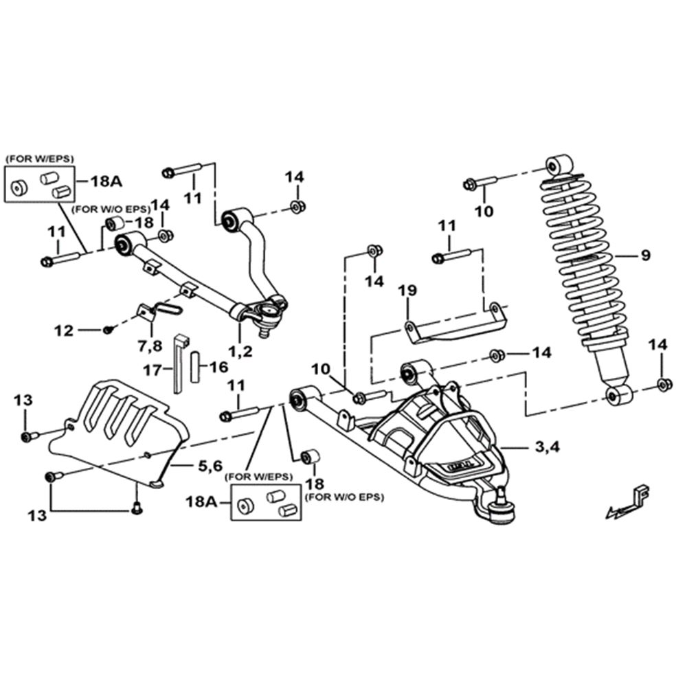 FRONT SUSPENSION (FOR 007985→)